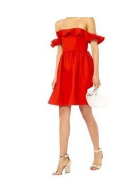 Apiece Apart Novella Maria Red Smocked Mini Dress size 6
